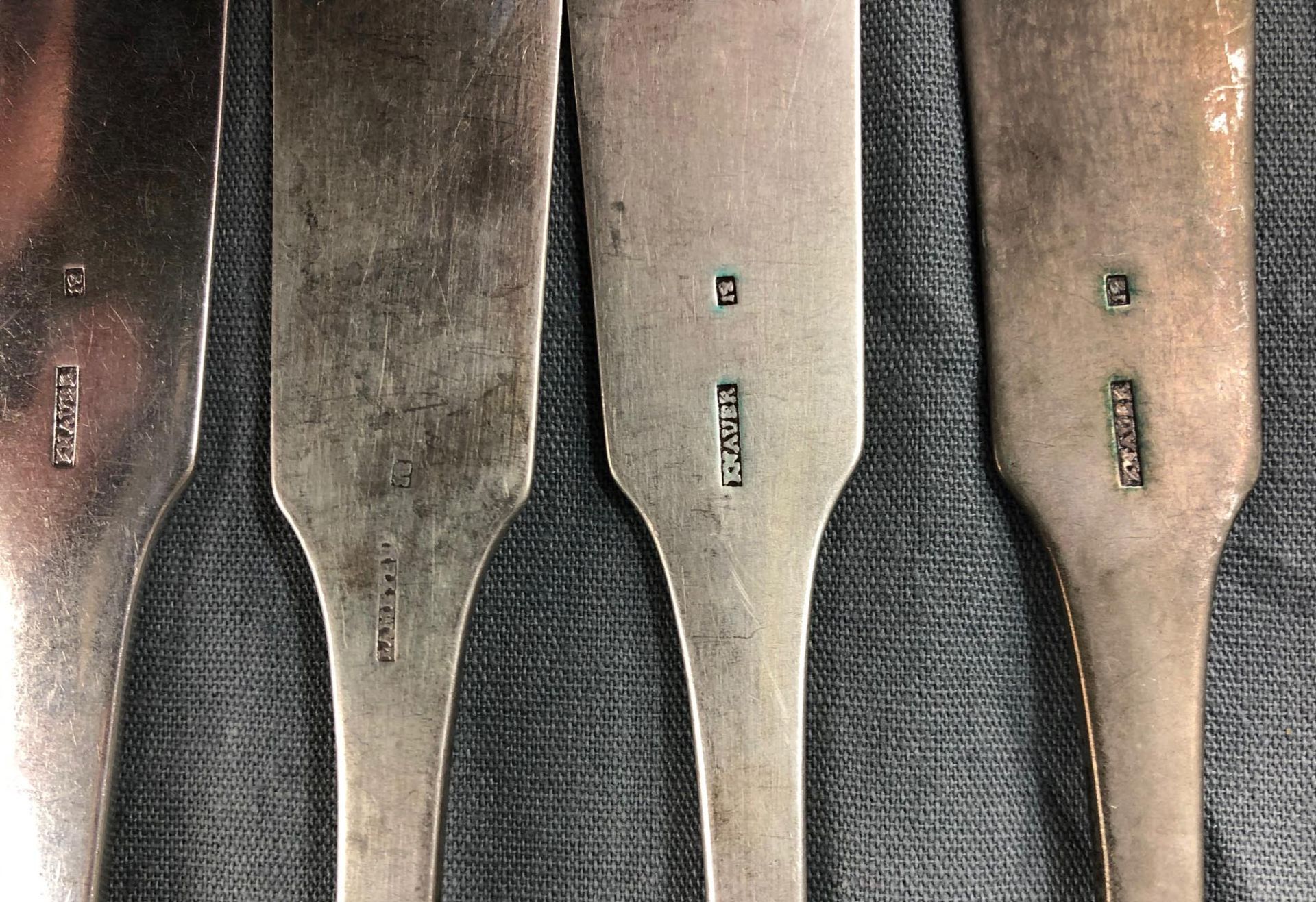 Cutlery silver. Mostly inscribed '' Knauer''. 12 lot. - Image 14 of 24