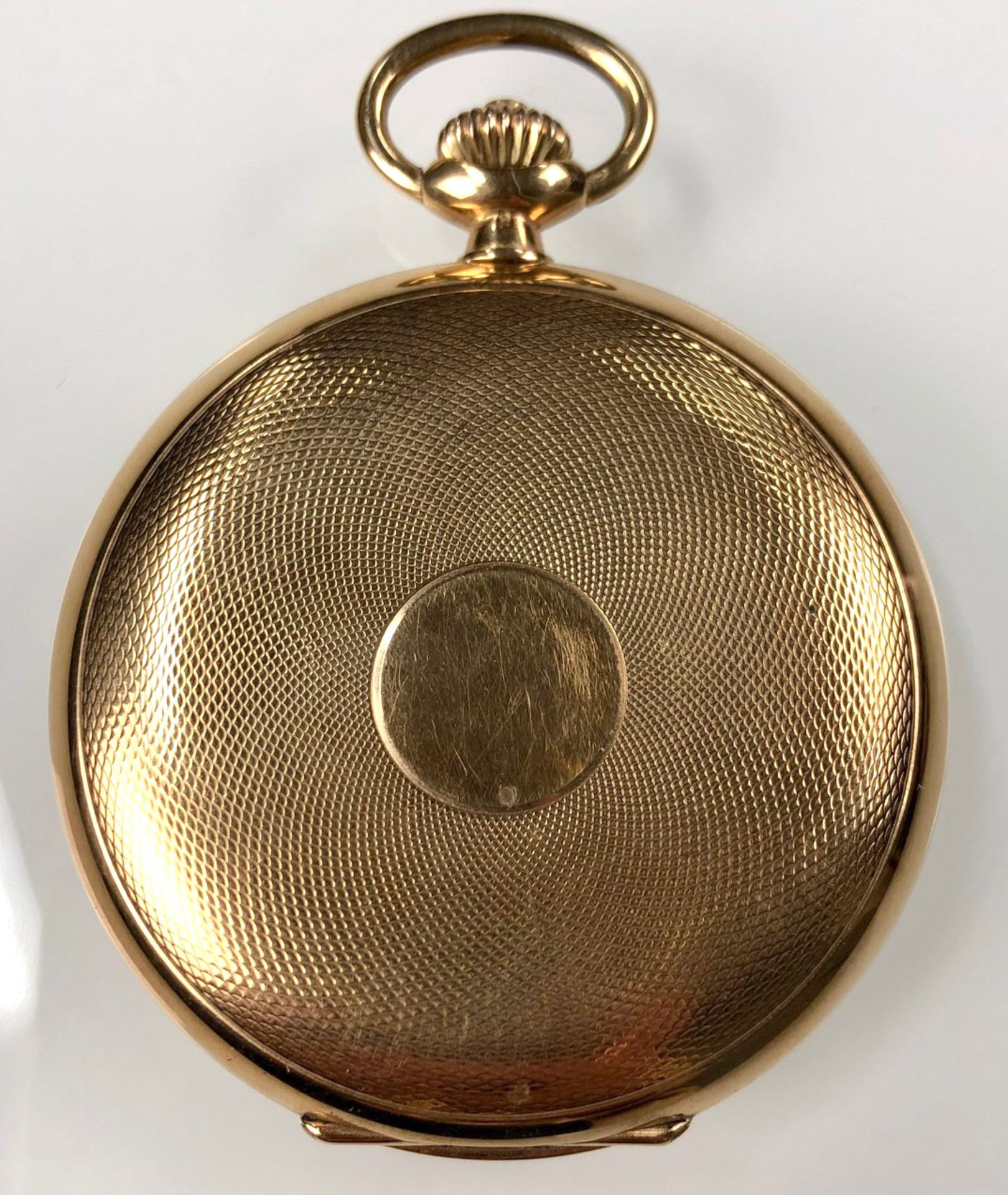 Pocket watch Schaffhausen. 3 lids yellow gold 14 K. - Image 3 of 15
