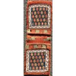 Shah - Savan Hybe. Miniature double bag. Caucasus. Antique, around 120-180 years old.