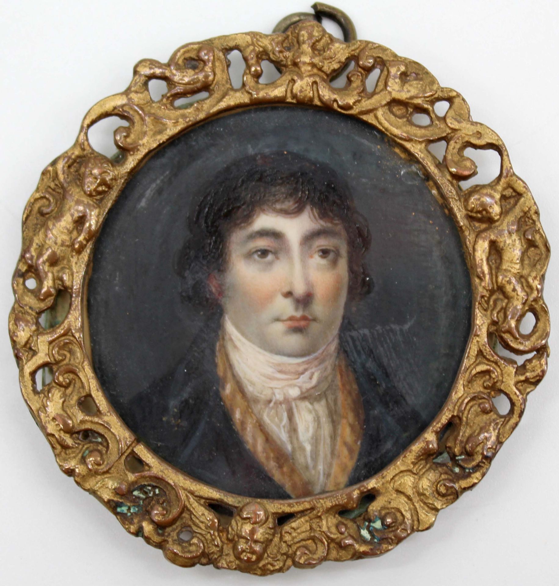 MINIATUR (XVIII / XIX). Portrait eines Herren. Wohl um 1800. - Bild 2 aus 5