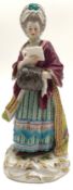 Meissen porcelain. ''Dame mit Muff''. First choice. Model No. D 66.