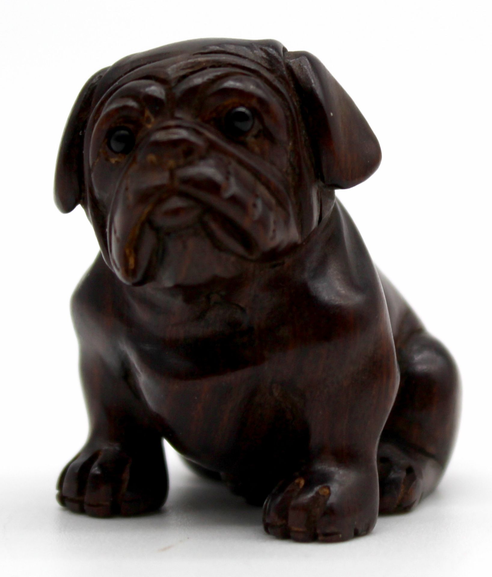 5 figures, sculptures dogs. Pug? - Image 3 of 16