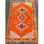 Morocco tribal rug. Approx. 40 - 60 years old.