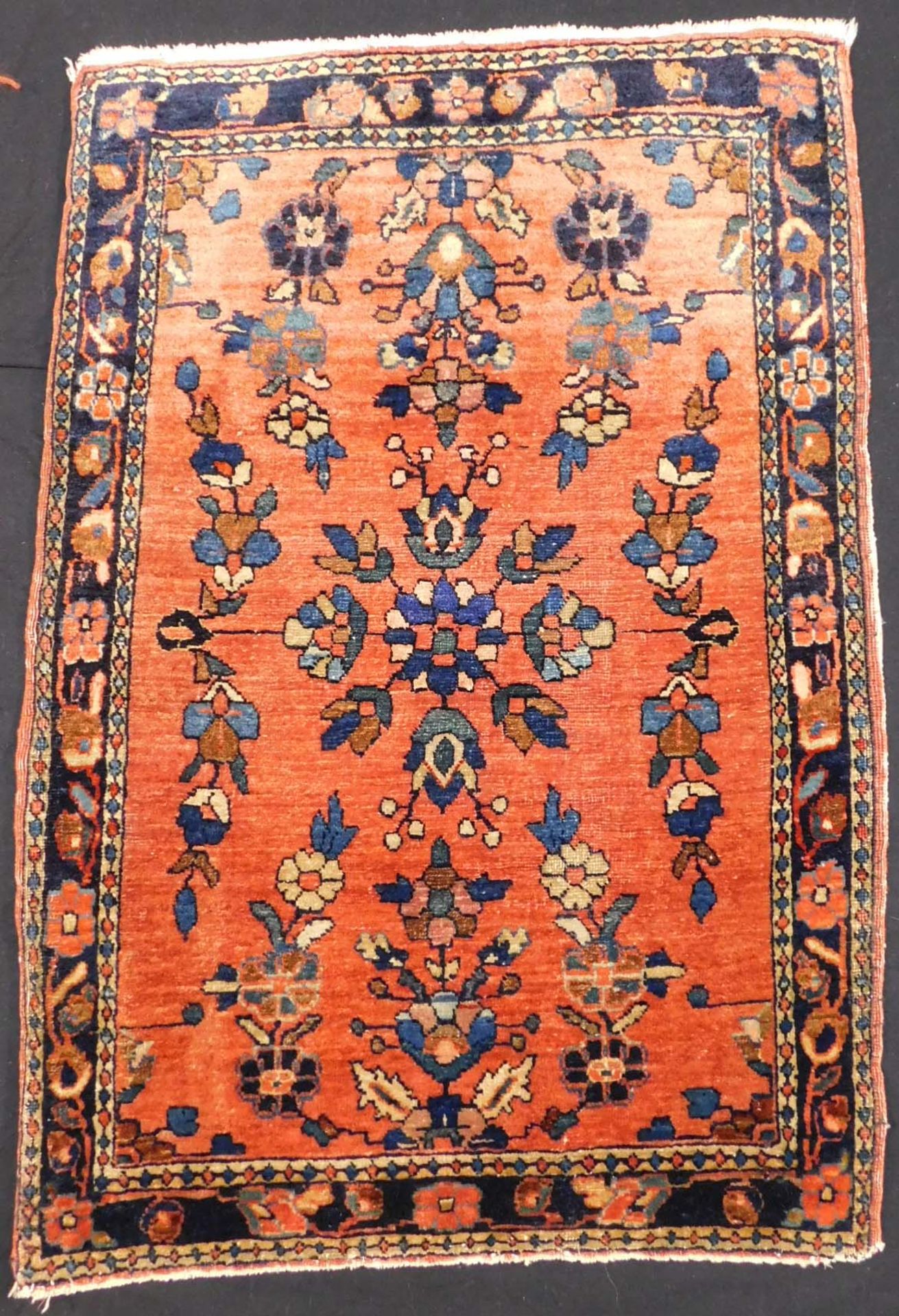 Mohajaran Saruk and Farahan. 2 Poschti Persian rugs. Iran, about 90 - 120 years old. - Image 3 of 5