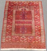 Tekke Engsi tribal rug. Turkmenistan. Antique. About 120 - 150 years old.
