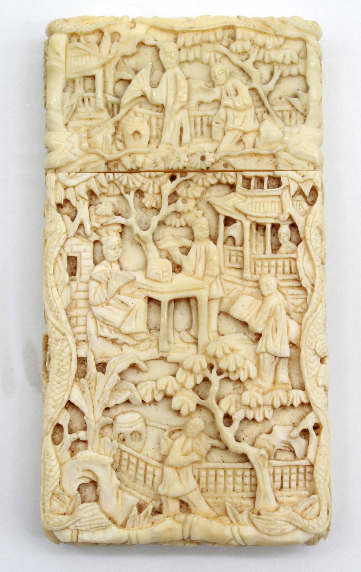 3 carved objects, probably ivory 18th / 19th century. - Bild 9 aus 13