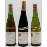 Bischöflich Trier. 3 whole bottles of Riesling. White wine. Moselle. Germany.