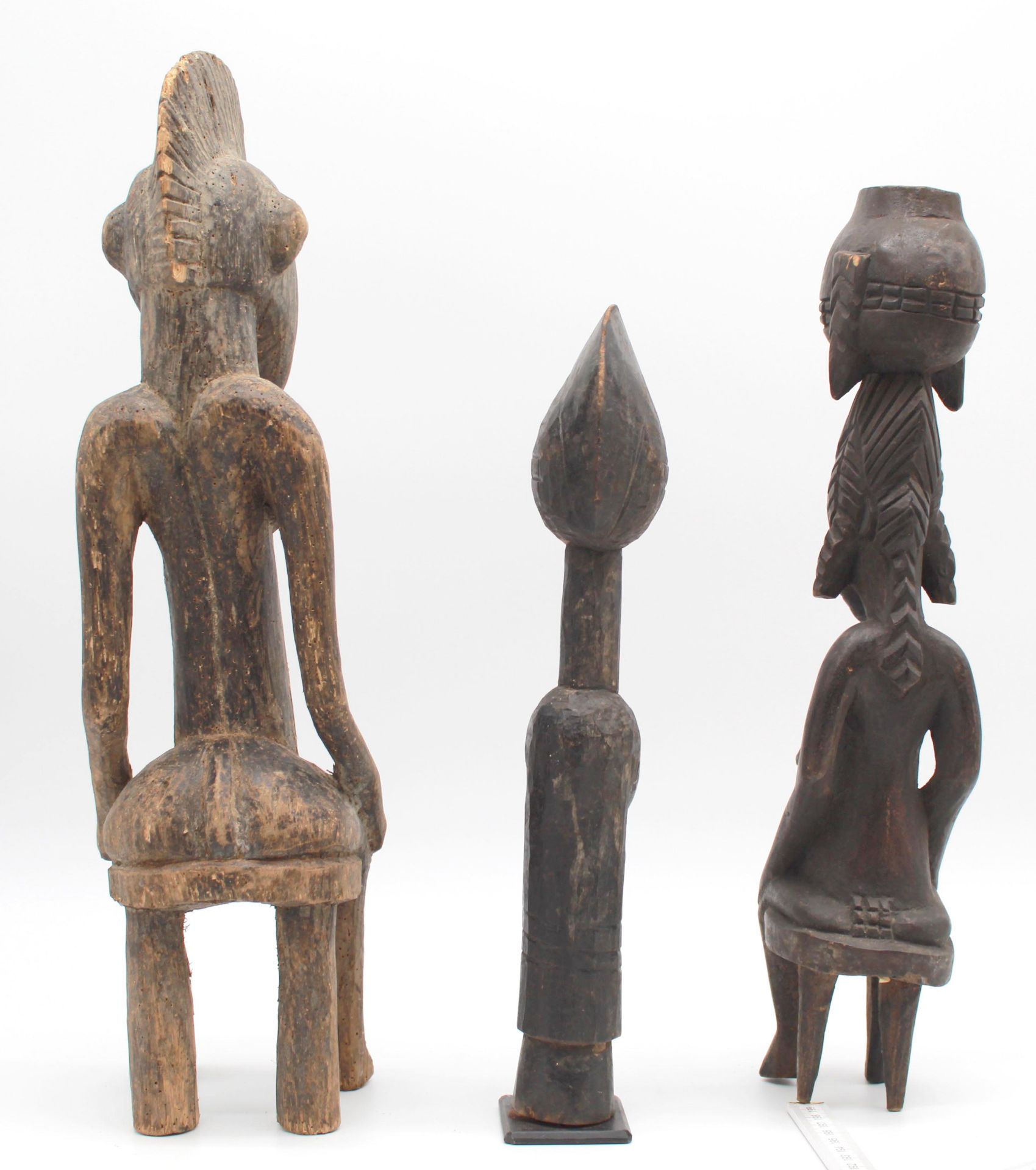 3 figures. Probably from Senufo, West Africa. Liberia, Ivory Coast. - Image 3 of 7