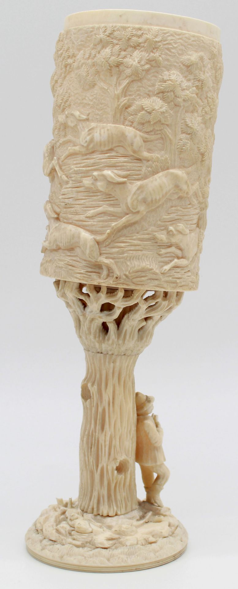 Bone (Ivory?) around 1880. Hunting trophy. - Image 13 of 16