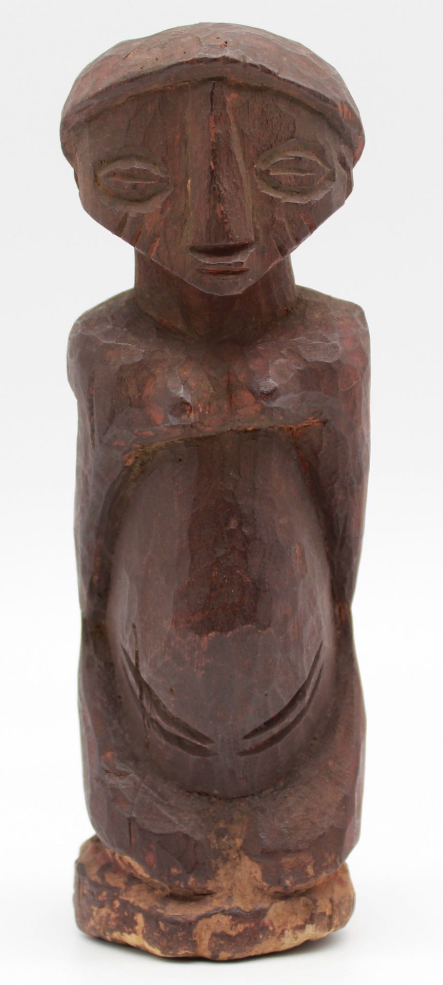 4 ceramics and a figure wood. Probably West Africa, Sahara. - Bild 14 aus 14