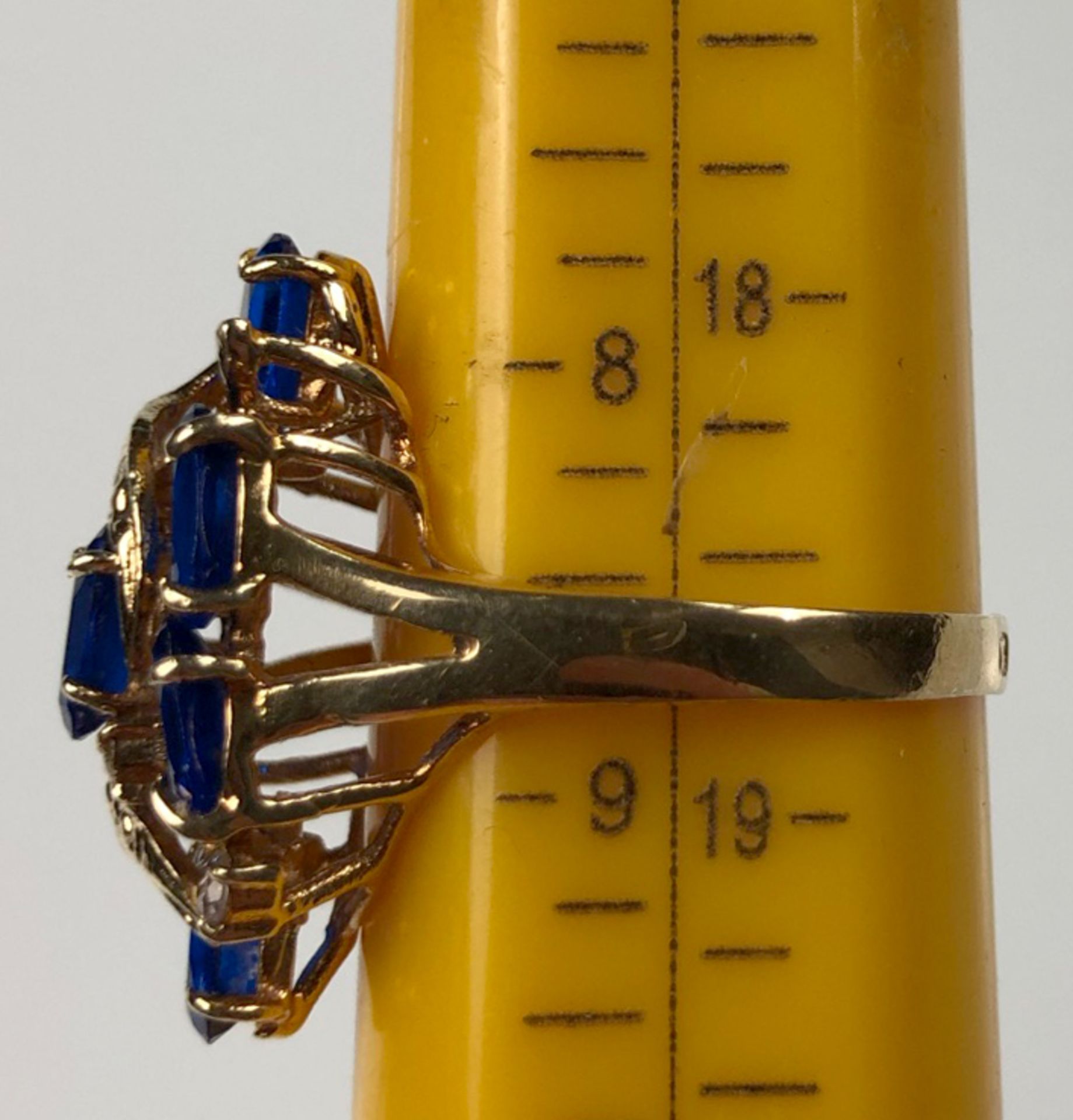 Ring. Yellow gold 585. With 4 diamonds together approx. 0.10 carat.. - Image 2 of 13