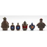 6 Snuff Bottles. Probably China / Tibet old.