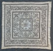 Tugra. Abdülmecid I? Embroidered with silver thread. Ottoman Empire.