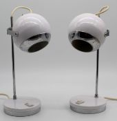 A pair of globe table lamps. Design, around 1960.