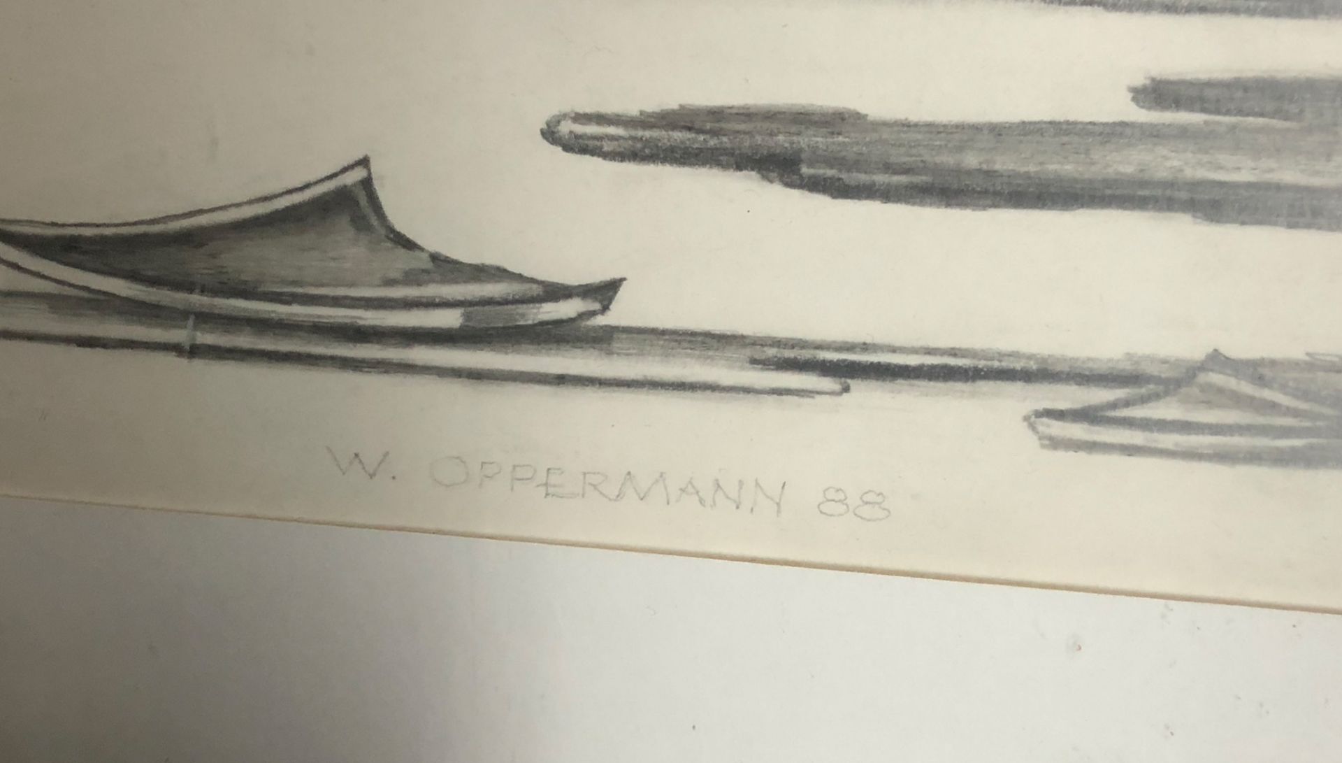 Wolfgang OPPERMANN (1944 - 2018). 7 works. Partly chalk. Partly pencil drawings. - Image 3 of 16