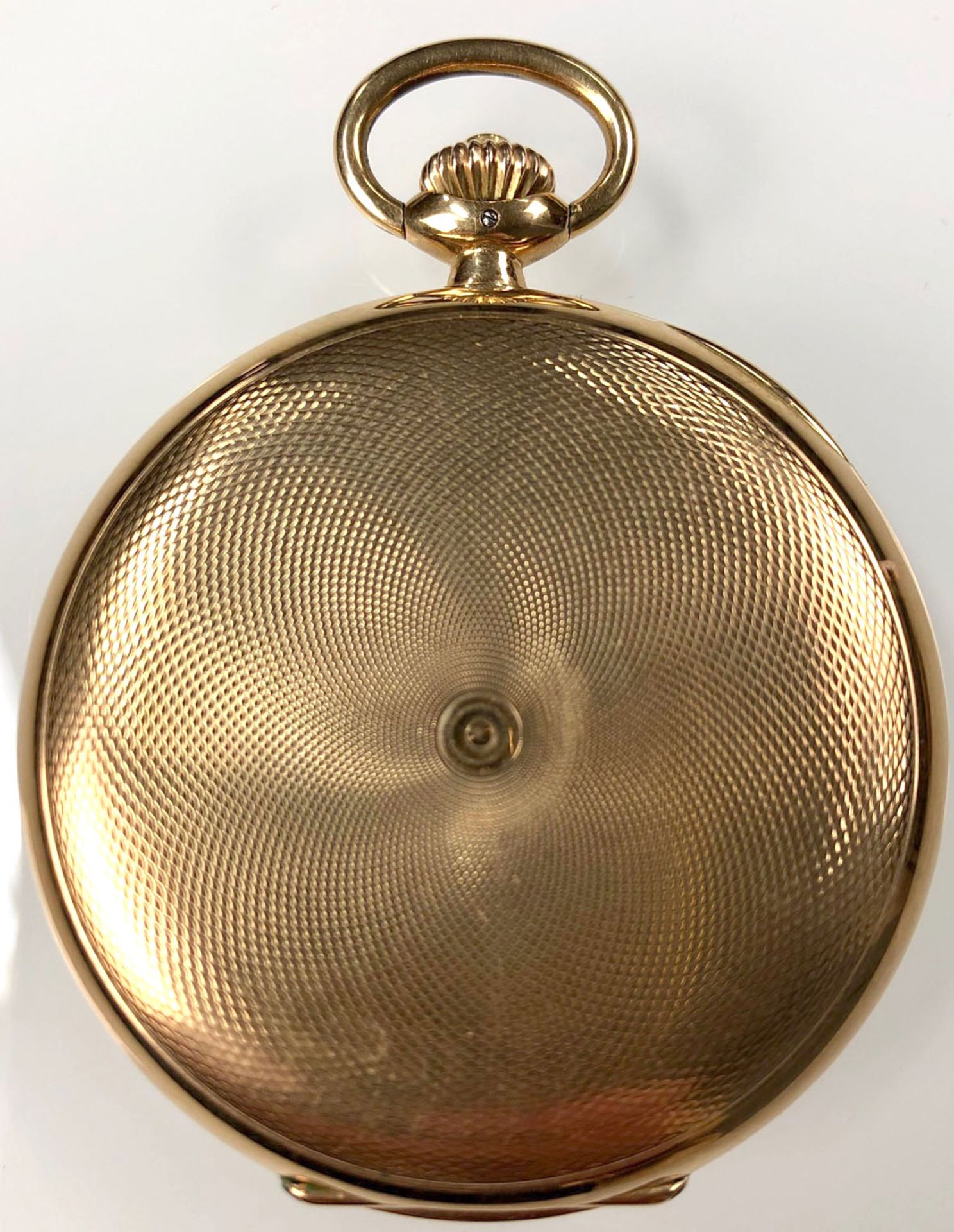 Pocket watch Schaffhausen. 3 lids yellow gold 14 K. - Image 4 of 15