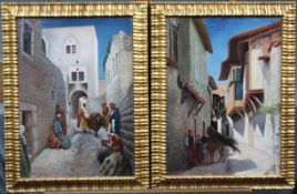 J.B. Gominon (XIX - XX). 2 paintings.
