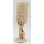 Bone (Ivory?) around 1880. Hunting trophy.