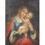 UNSIGNED (XVII - XVIII). Mary with Jesus.