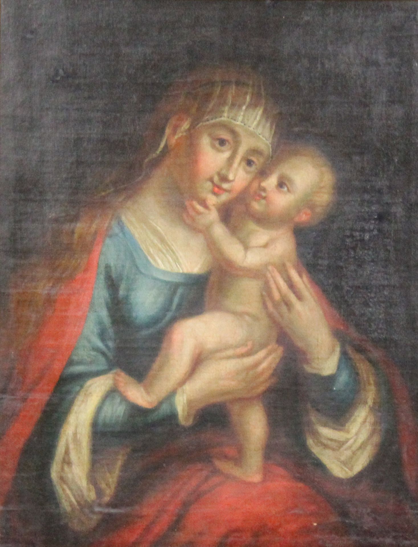 UNSIGNED (XVII - XVIII). Mary with Jesus.