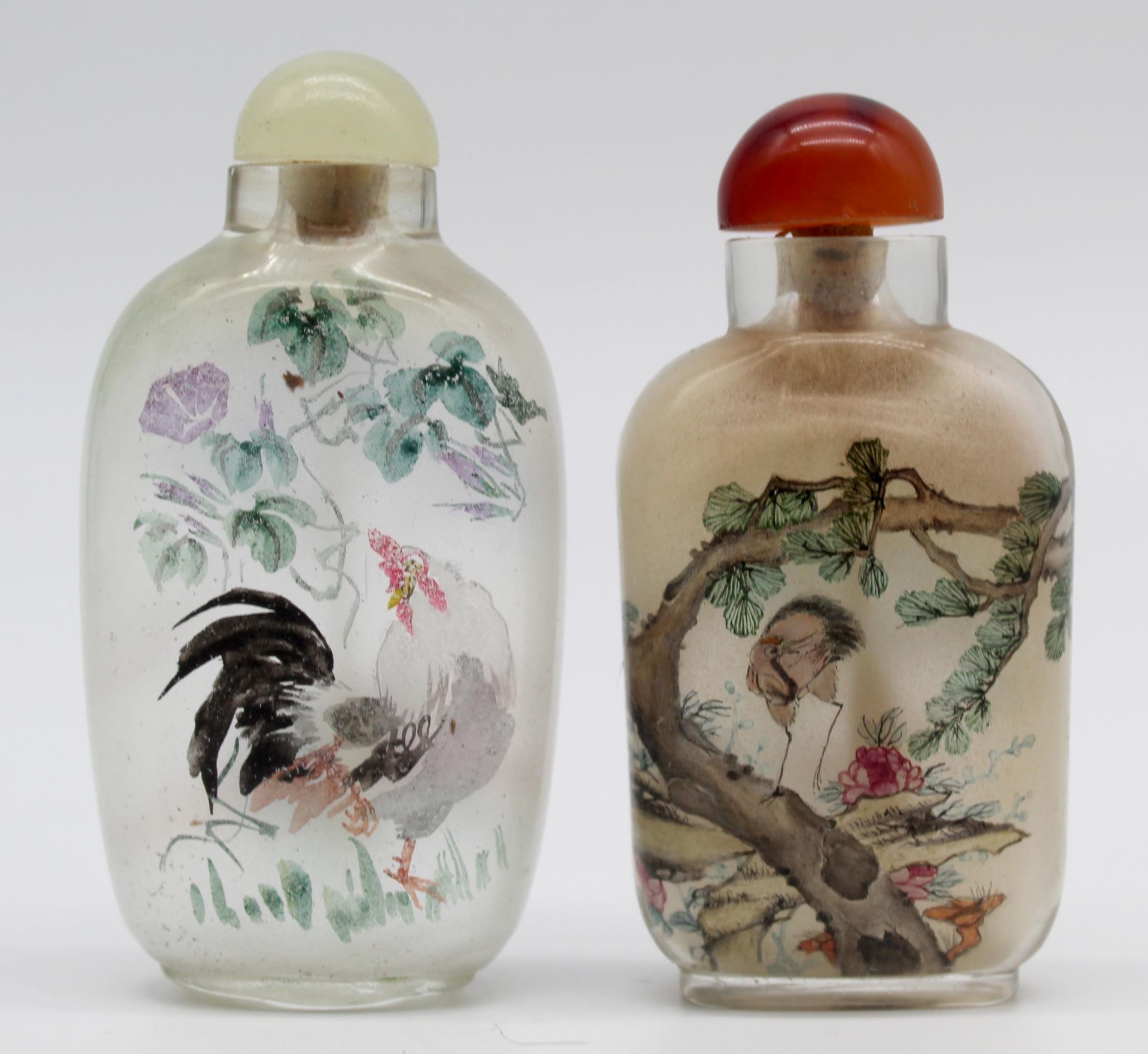 7 Snuff Bottles, Glass, stone? Probably China old. - Image 15 of 16