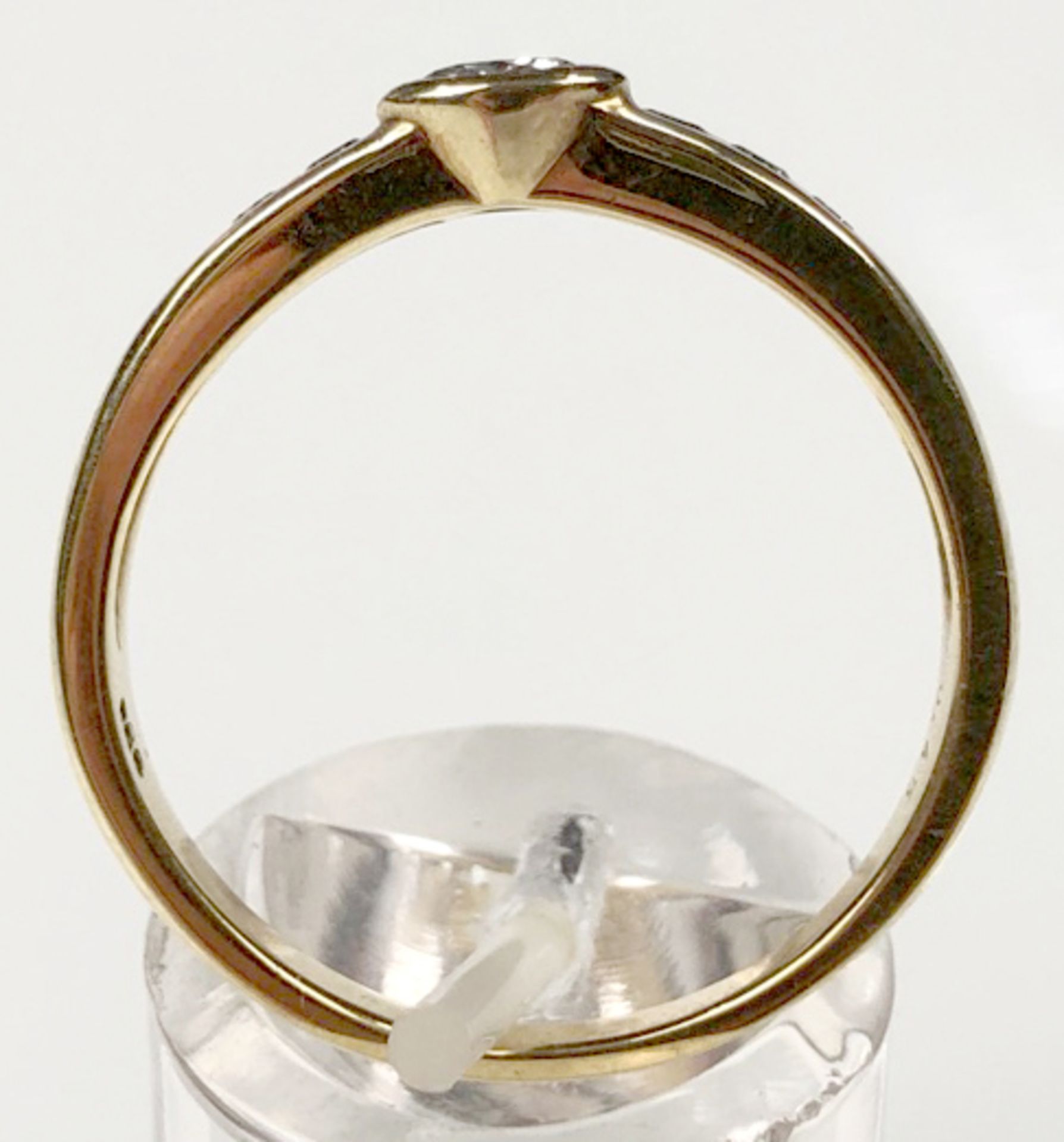 Ring gold 585. Central diamond / brilliant. Approximately 0.25 carat. - Image 7 of 11