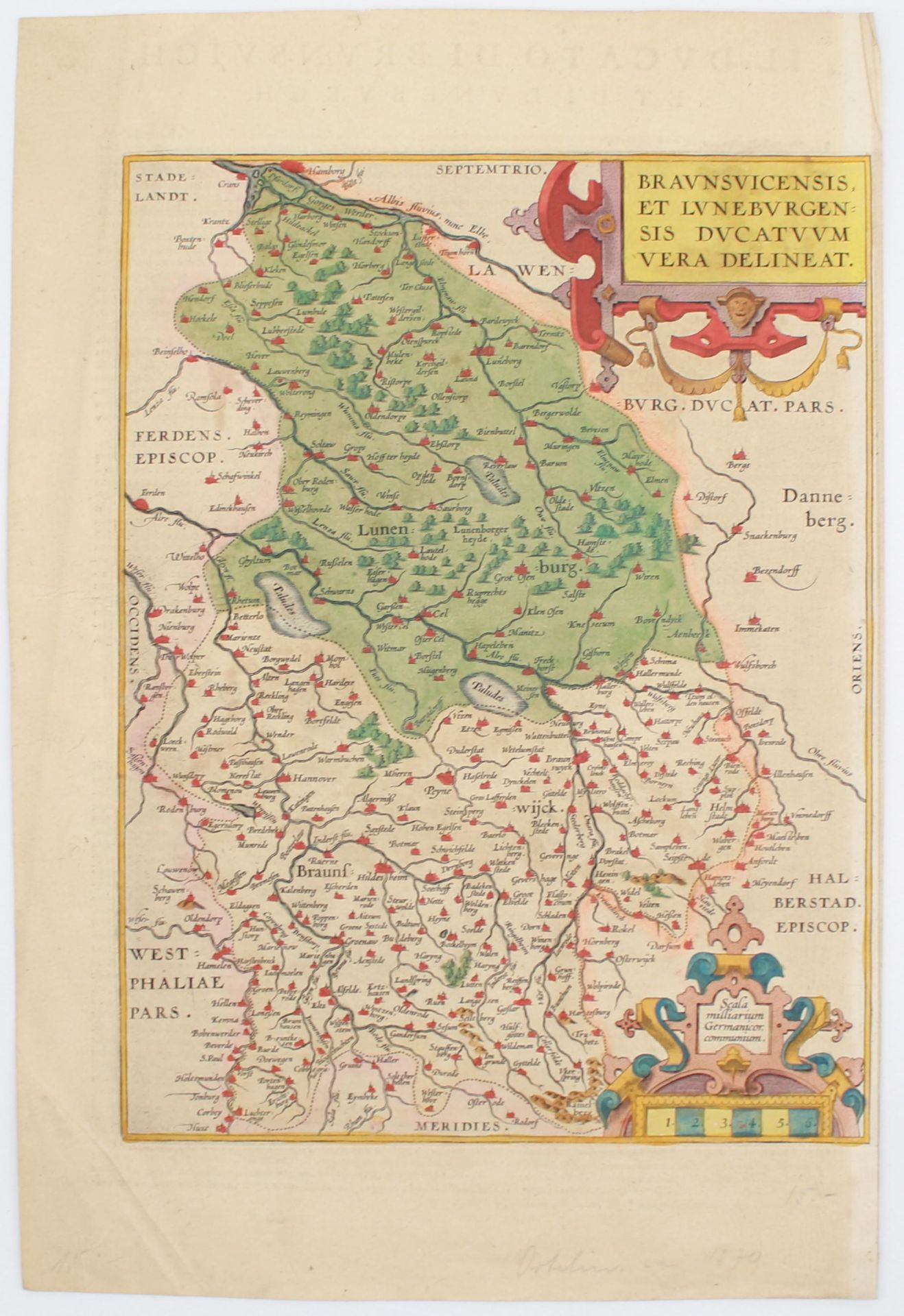 Abraham ORTELIUS (1527 - 1598). Braunschweig und Lüneburg.