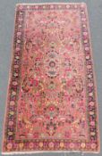 Saruk Strip Persian Carpet. Iran. "American Saruk". Around 90 - 110 years old.
