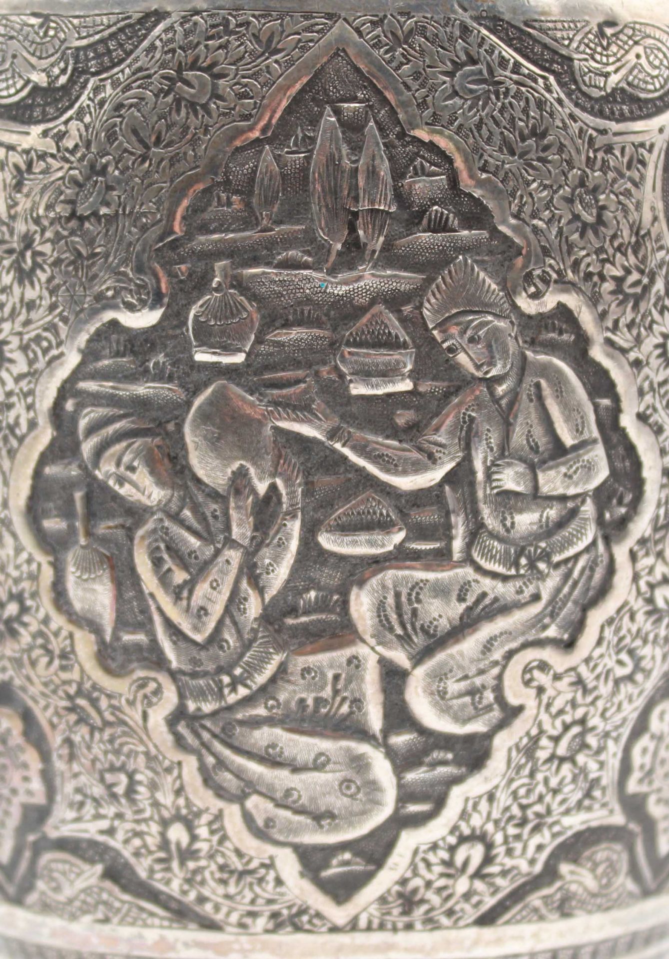 Vase, silver. Probably Isfahan, Iran. Old. - Image 2 of 13