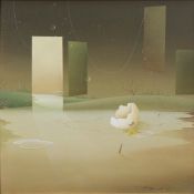 Roni BRANDAO (1935 - 1991). Surrealistic landscape, 1977.