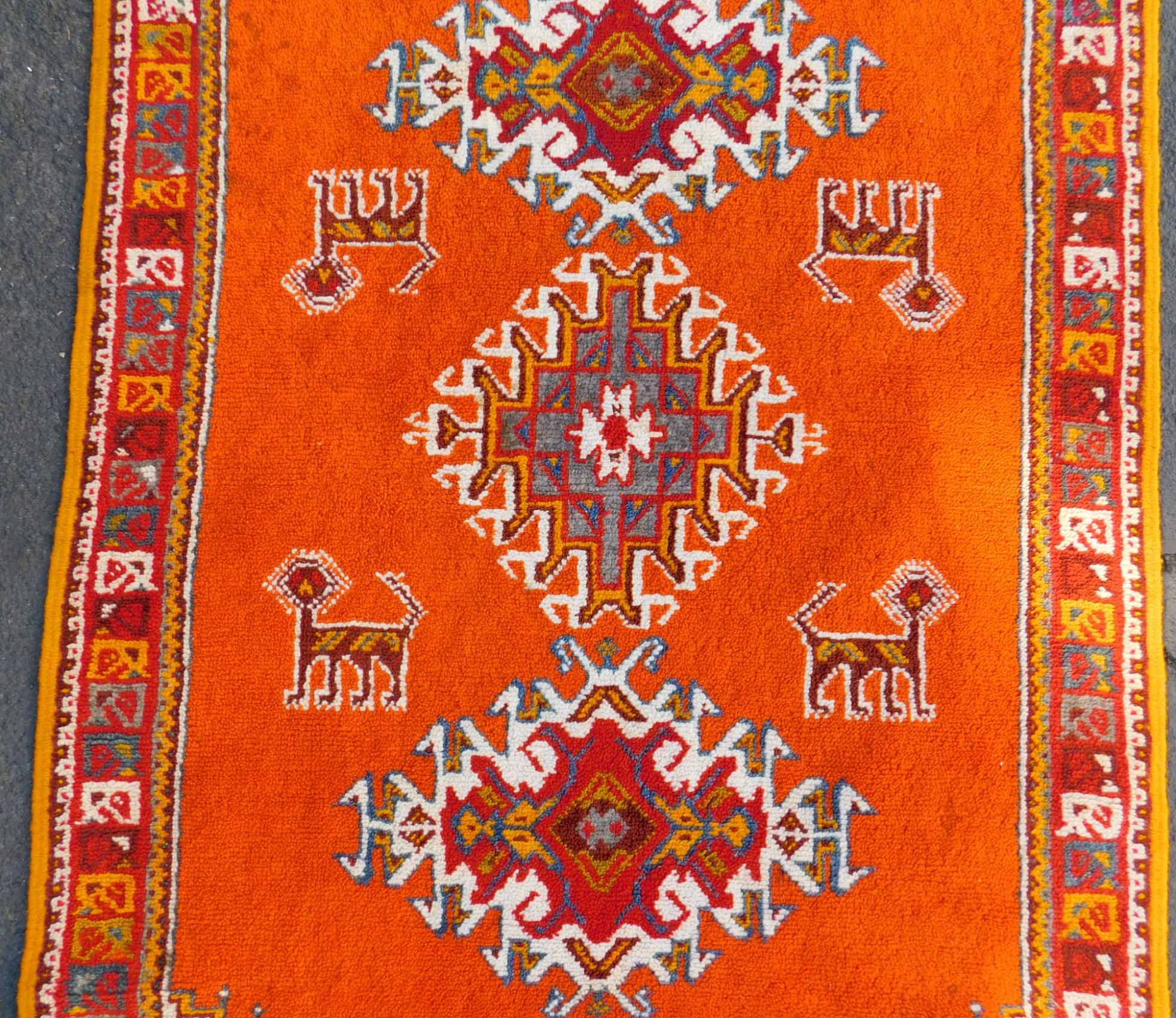 Morocco tribal rug. Approx. 40 - 60 years old. - Image 3 of 5