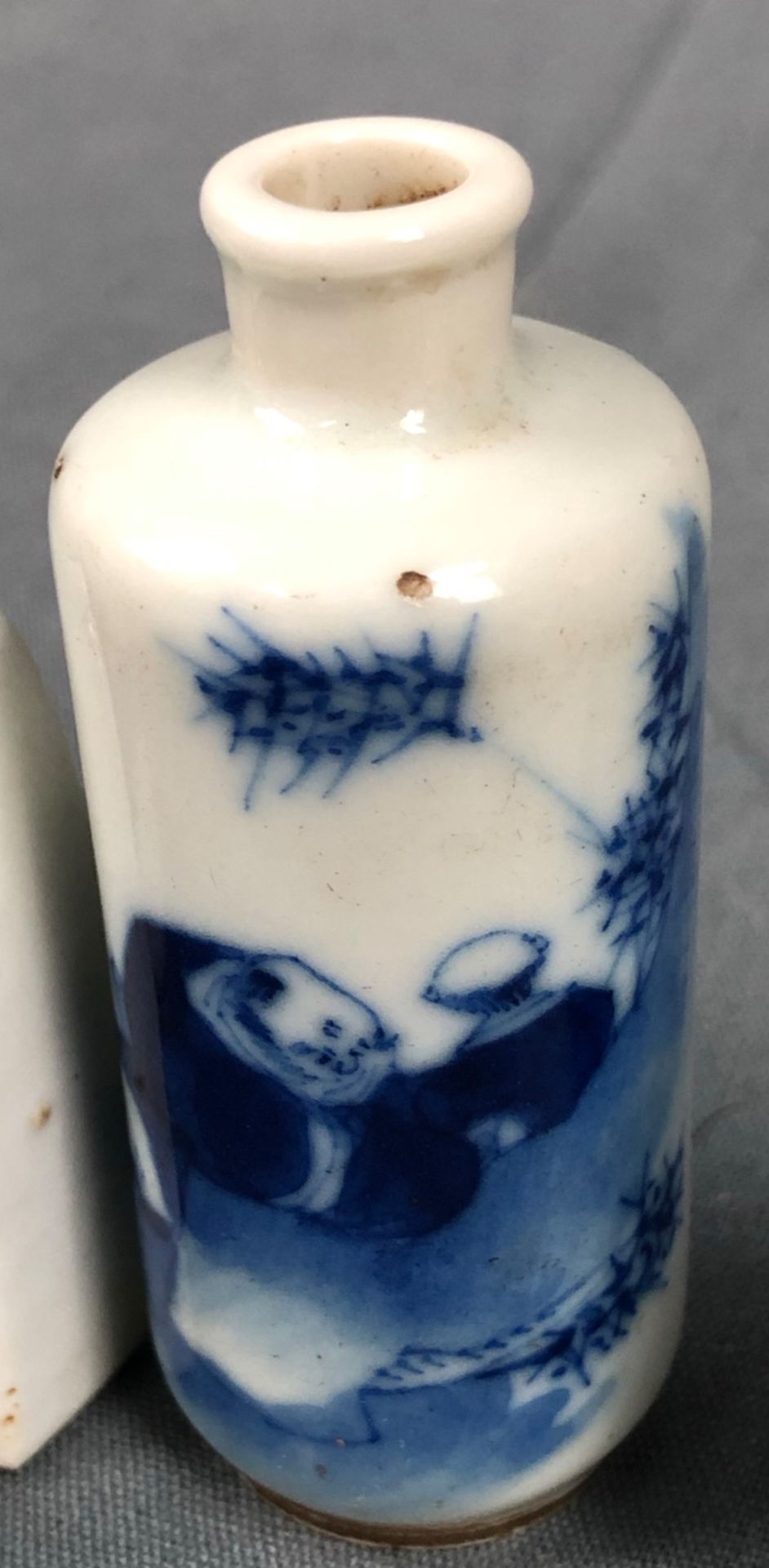 9 porcelain snuff bottles, probably China, old Qing. - Image 9 of 21