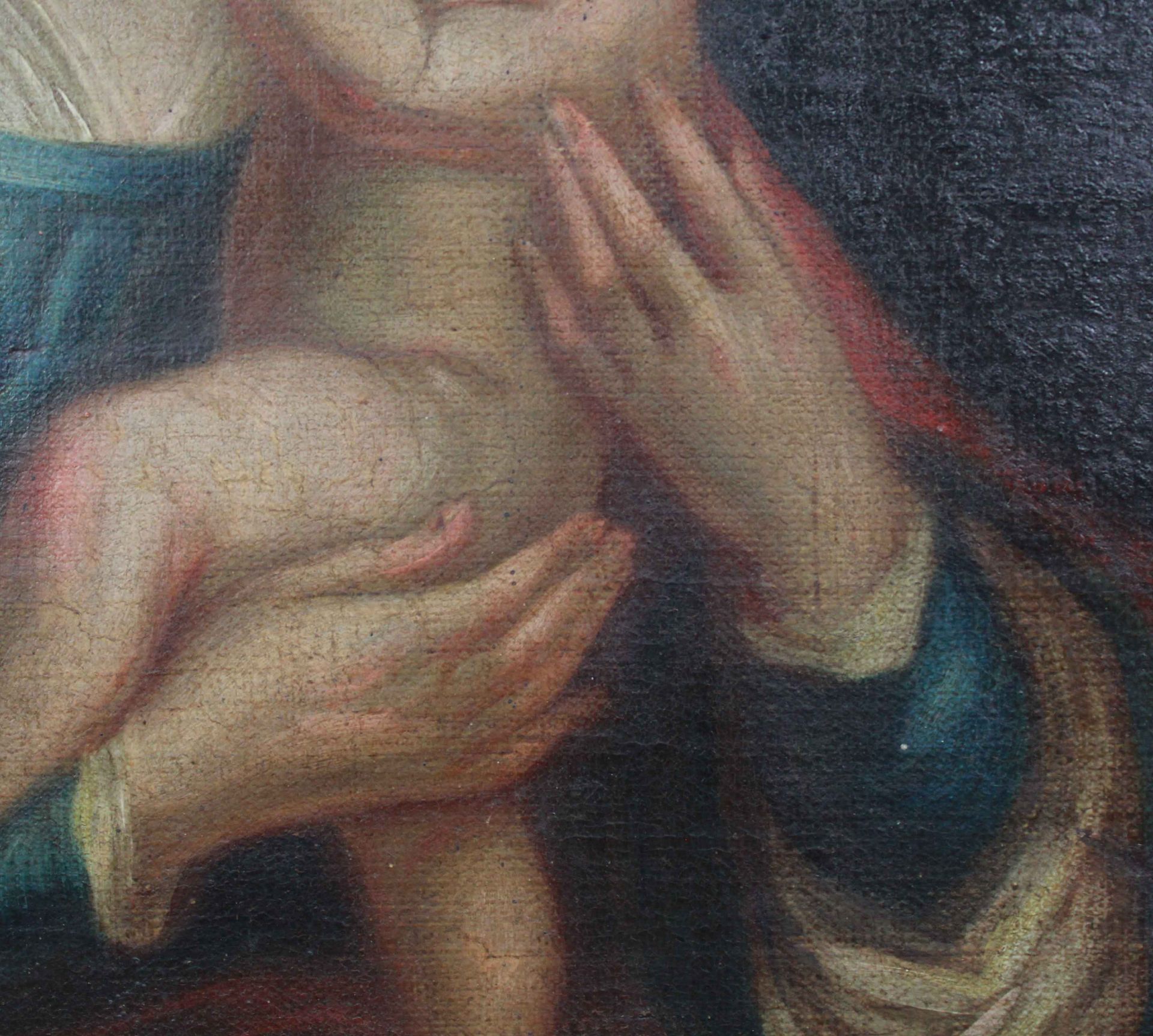 UNSIGNED (XVII - XVIII). Mary with Jesus. - Image 3 of 7