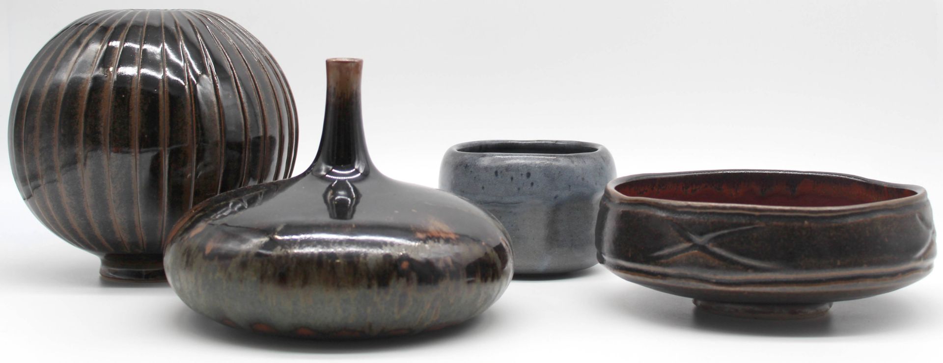 Horst KERSTAN (1941 - 2005). 3 objects stoneware / ceramic glazed.