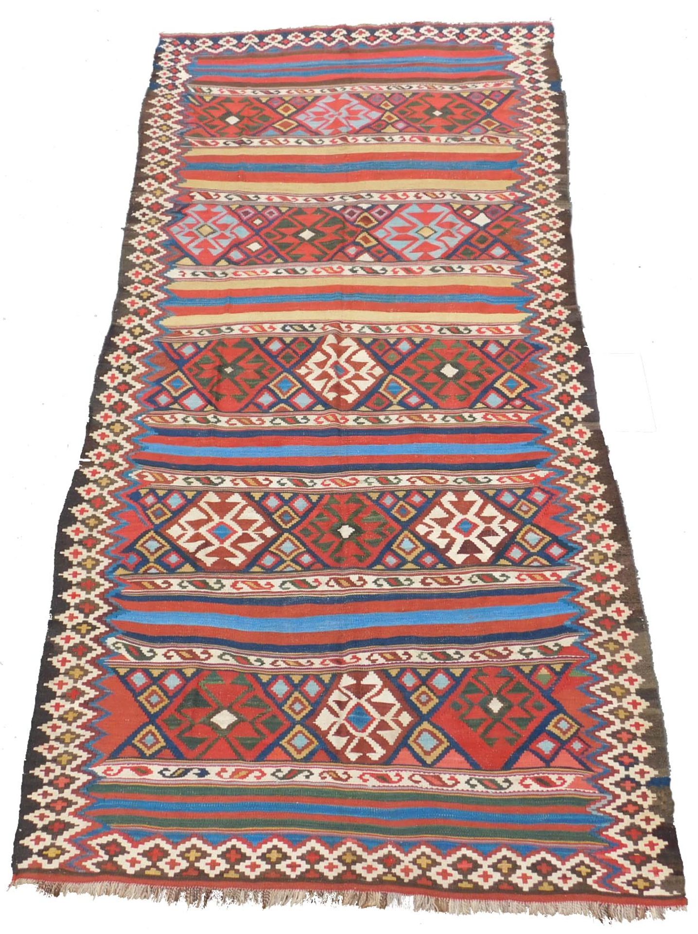 Shah- Savan Stripe Kilim. Caucasus. Antique, approx. 120 - 160 Jahre alt.