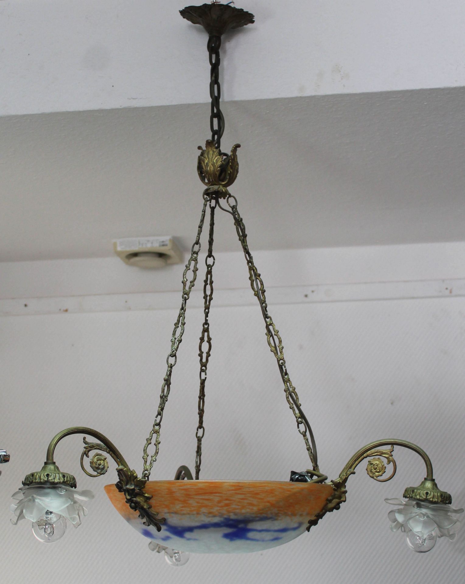 Ceiling lamp. Probably Lötz, old, Art Nouveau.