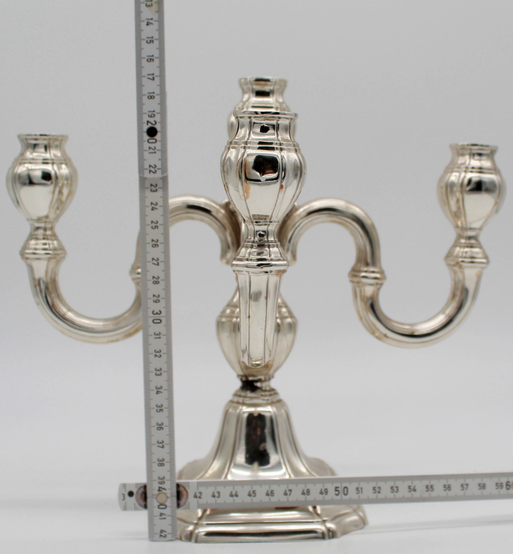 835 silver. Five-lamp candlestick. - Image 7 of 8