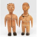 2 fertility figures. Probably Fante (Akan) Ghana. West Africa.