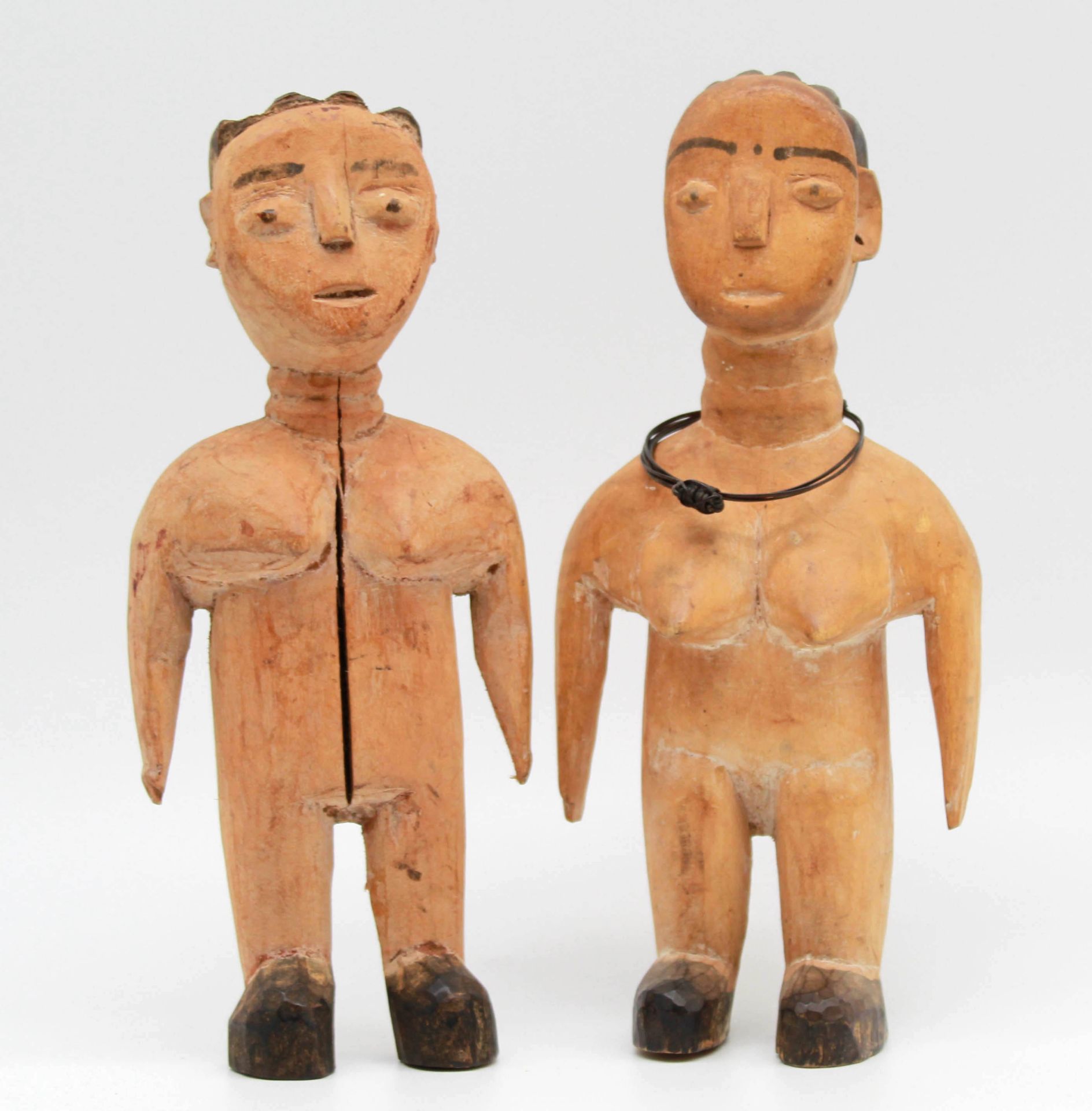 2 fertility figures. Probably Fante (Akan) Ghana. West Africa.