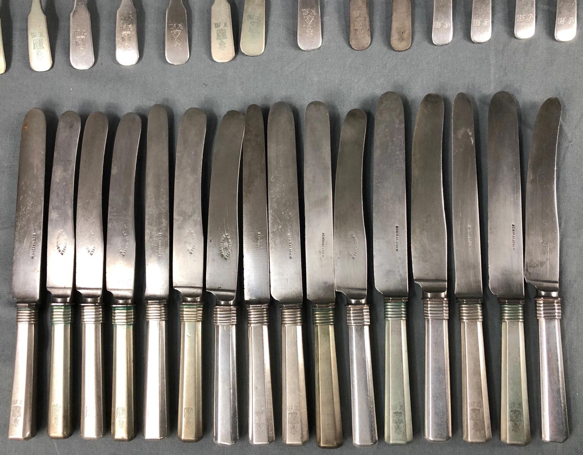 Cutlery silver. Mostly inscribed '' Knauer''. 12 lot. - Image 24 of 24