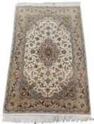 Isfahan Persian carpet. Iran. Very fine weave.
