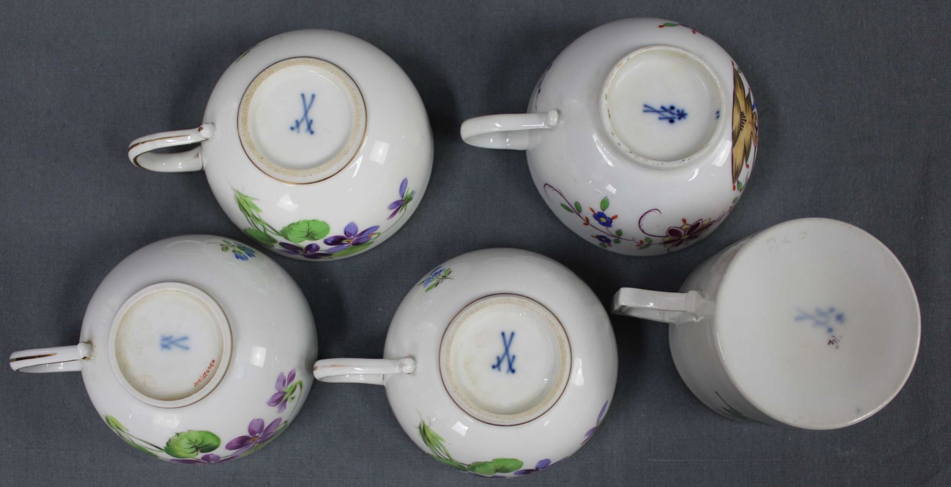 Set of porcelain. Old. Also Meissen and Nymphenburg. - Image 14 of 17