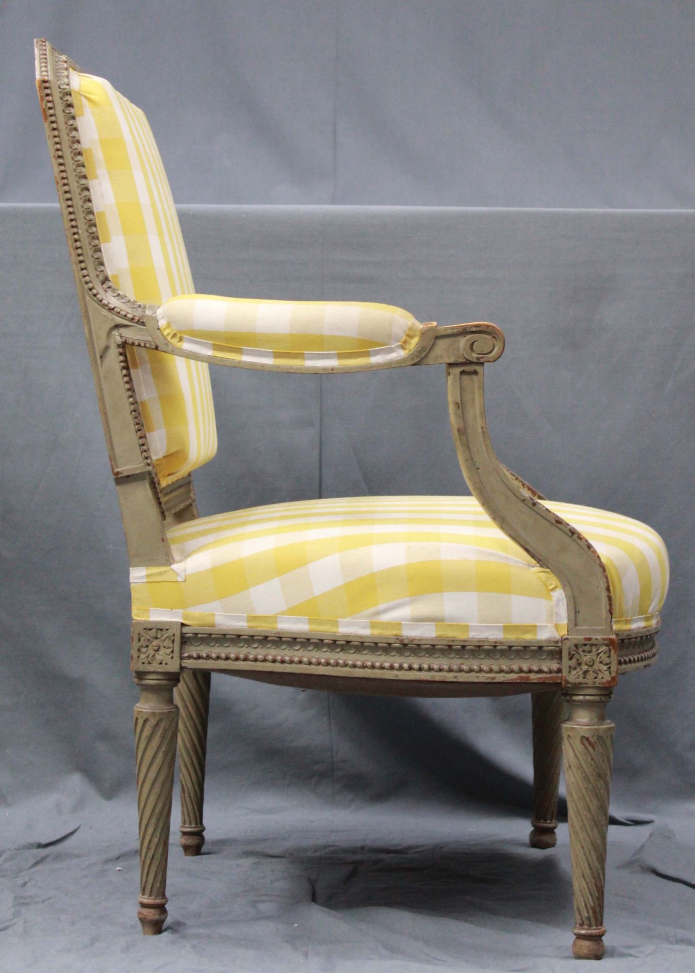 Louis XVI armchair. Bergere. Probably from around 1780. - Image 13 of 18