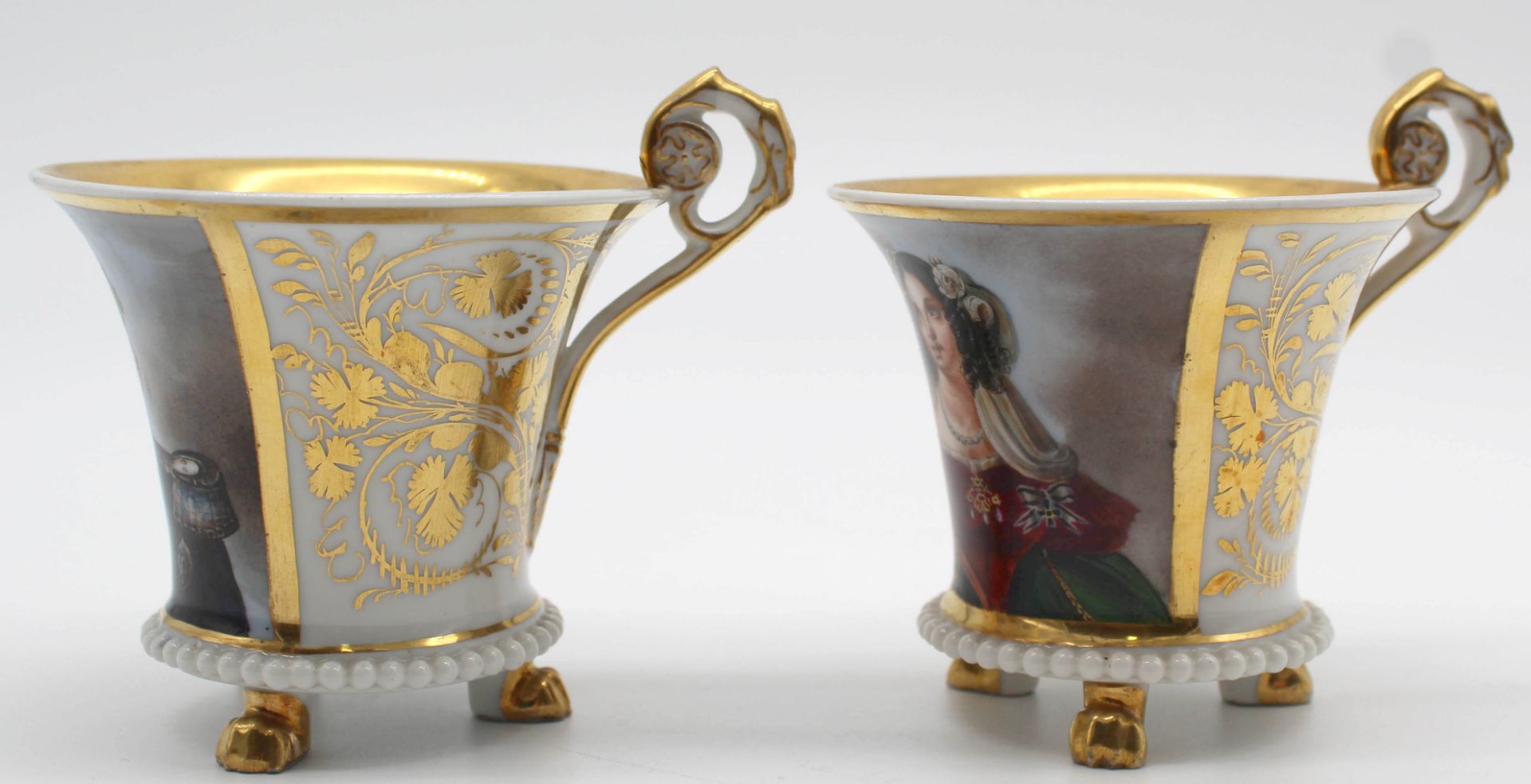 2 Empire portrait cups, Friedrich Wilhelm IV King of Prussia. - Image 9 of 15