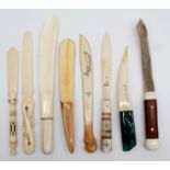 8 letter openers / page turner. Partly also ivory.