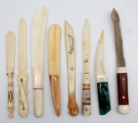 8 letter openers / page turner. Partly also ivory.