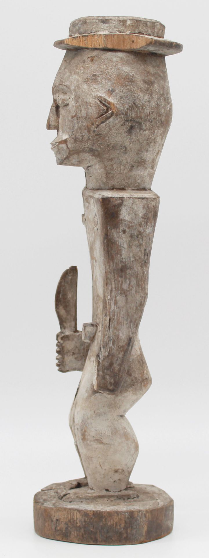 Male figure with sword and western hat. Probably the Congo Basin. - Image 3 of 8