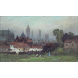 Vincent Philip YGLESIAS (1845 - 1911). Romantic city view.