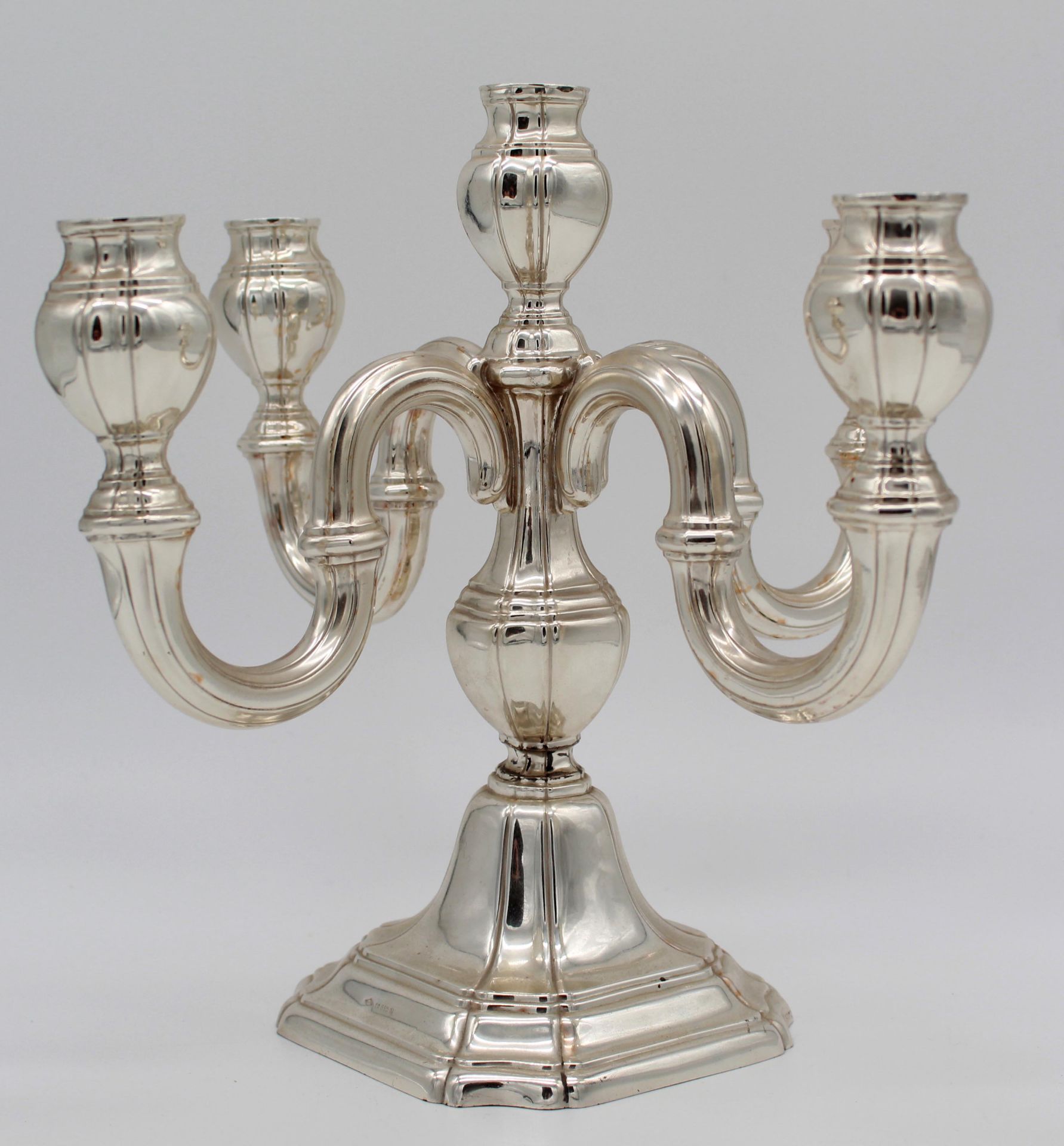 835 silver. Five-lamp candlestick. - Image 3 of 8