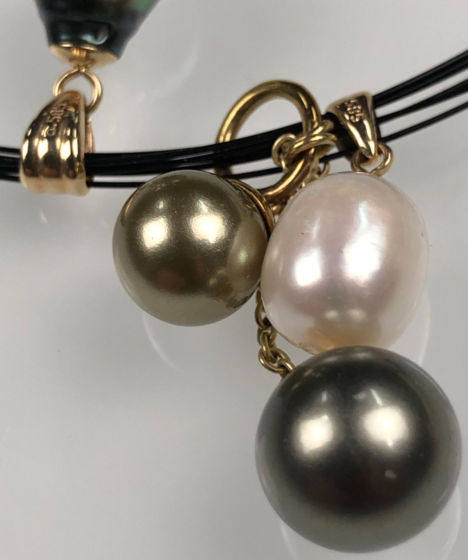 Mixed lot with gold. 585. Cultured pearls. Diamonds brilliant cut. - Image 13 of 16